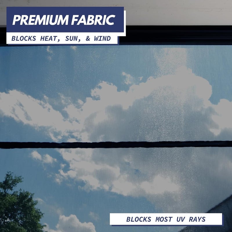 NAIMORUI RV Awning Shade Screen with Zipper, 8'X20'3" RV Awning Front Shade Screen, Black Mesh UV Blocker Sunshade Complete Kits for RV Camper Motorhome Trailer, Black - Image 4